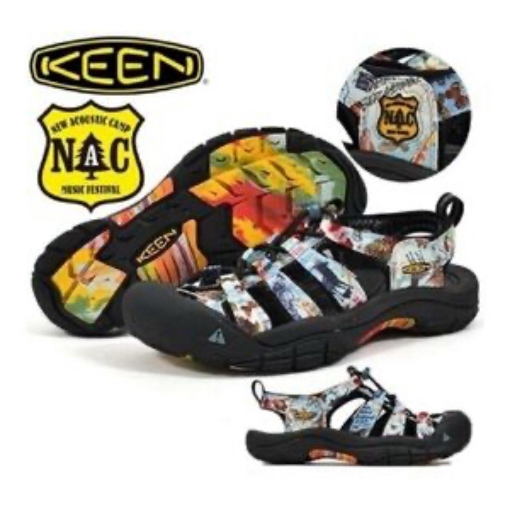 Keen Newport H2 Mens Sandals ACO COLLAGE Waterproof Shoes Size 38 IS 7.5